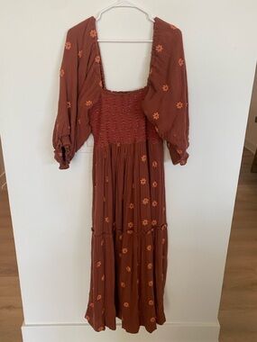 Free People Dahlia Embroidered Dress- Medium
